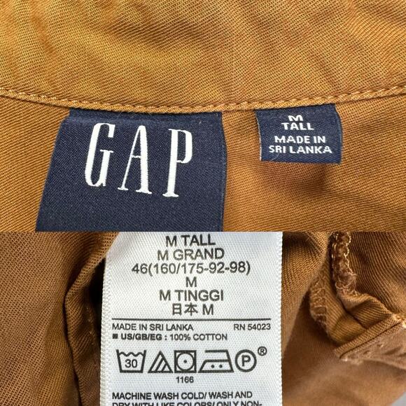 Gap short sleeve popover midi dress in deep camel size Medium Tall 100% cotton - Picture 4 of 13